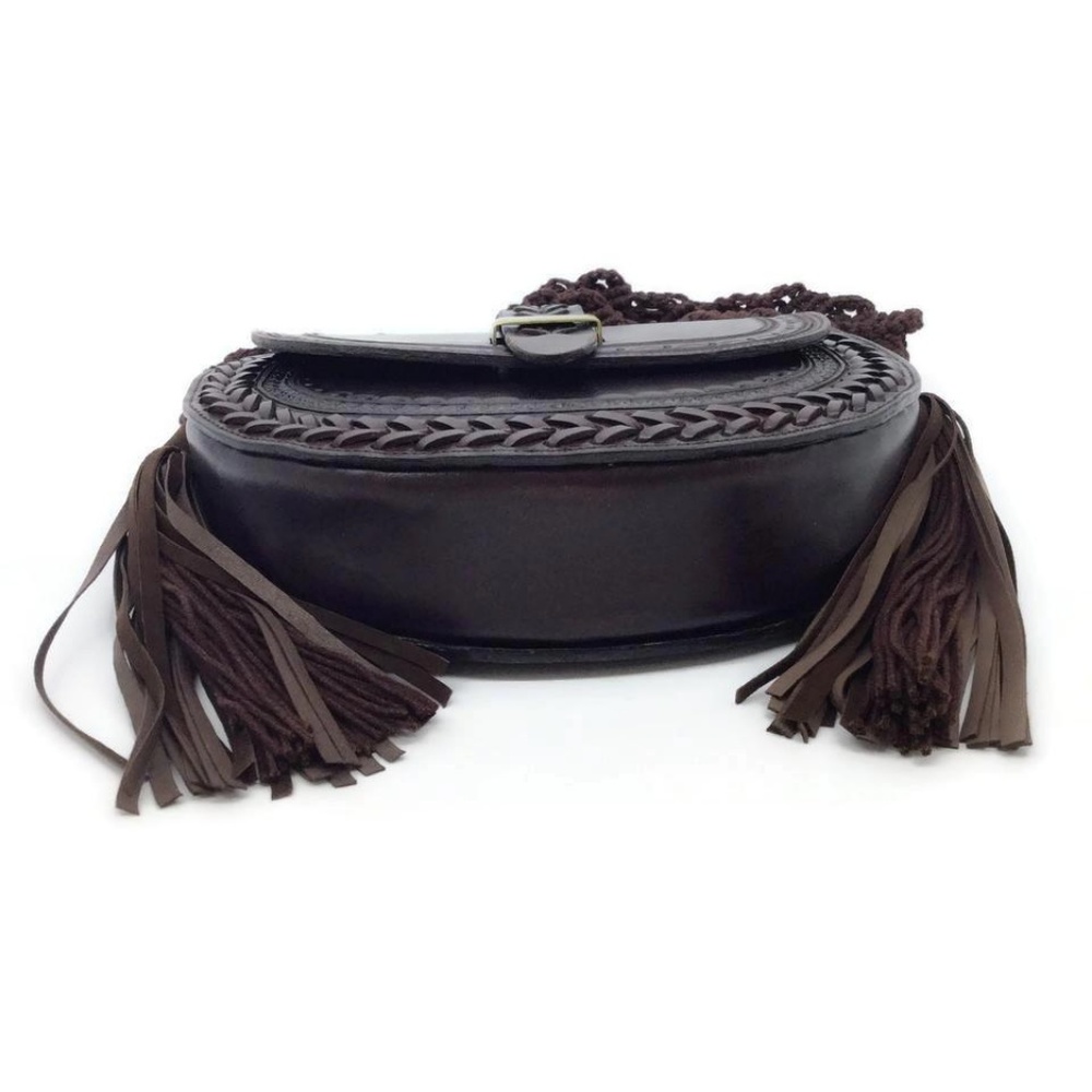 Ulla Johnson Dark Brown Leather Shoulder Bag - Picture 6 of 8